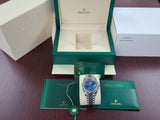 Rolex Datejust 41 Jubilee 18k White Gold Fluted Bezel 126334 Blue Roman Full Set like new Green Card