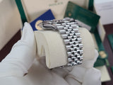 Rolex Datejust 41 Jubilee 18k White Gold Fluted Bezel 126334 Blue Roman Full Set like new Green Card