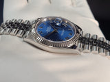 Rolex Datejust 41 Jubilee 18k White Gold Fluted Bezel 126334 Blue Roman Full Set like new Green Card