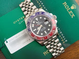 Rolex GMT-Master II Pepsi Jubilee 126710BLRO like new s/ Stickers Full Set White Tag