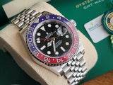 Rolex GMT-Master II Pepsi Jubilee 126710BLRO like new s/ Stickers Full Set White Tag