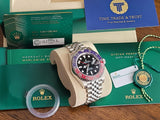 Rolex GMT-Master II Pepsi Jubilee 126710BLRO like new s/ Stickers Full Set White Tag