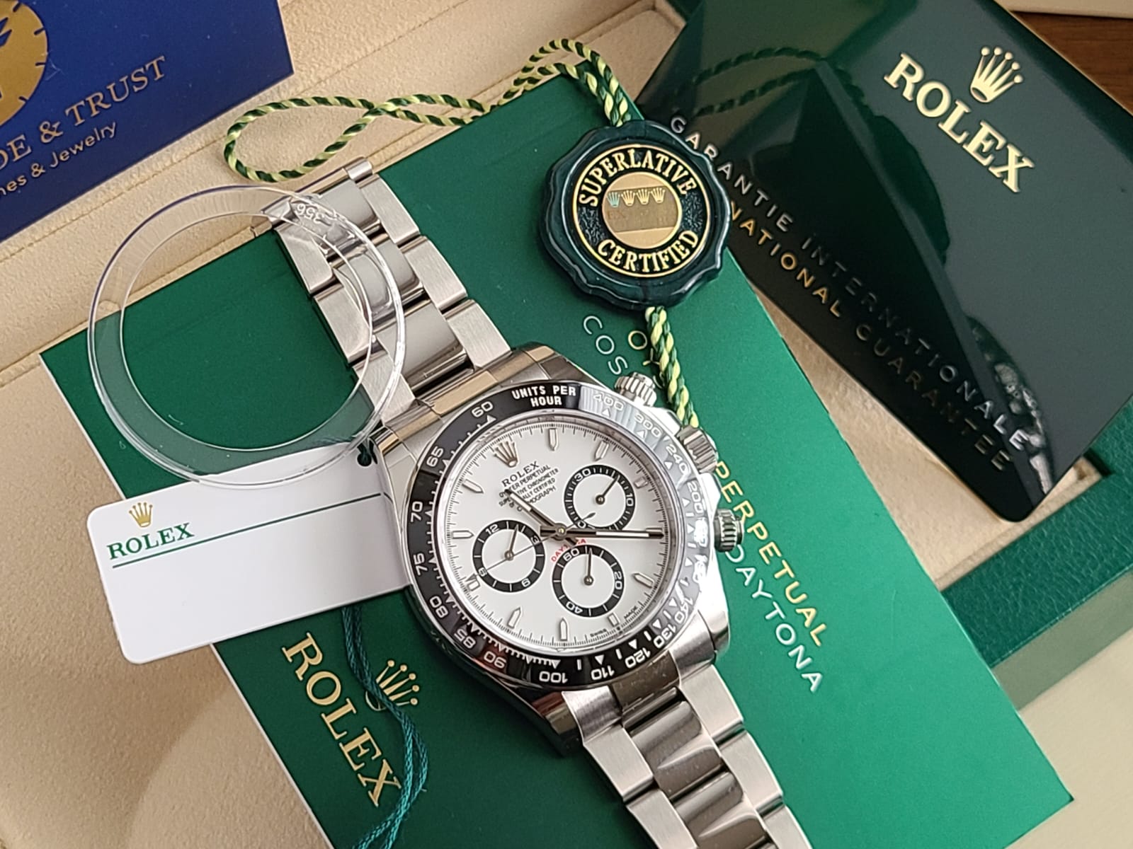 Rolex Daytona UNWORN 2025 White PANDA s/ STICKERS Tags Full Set