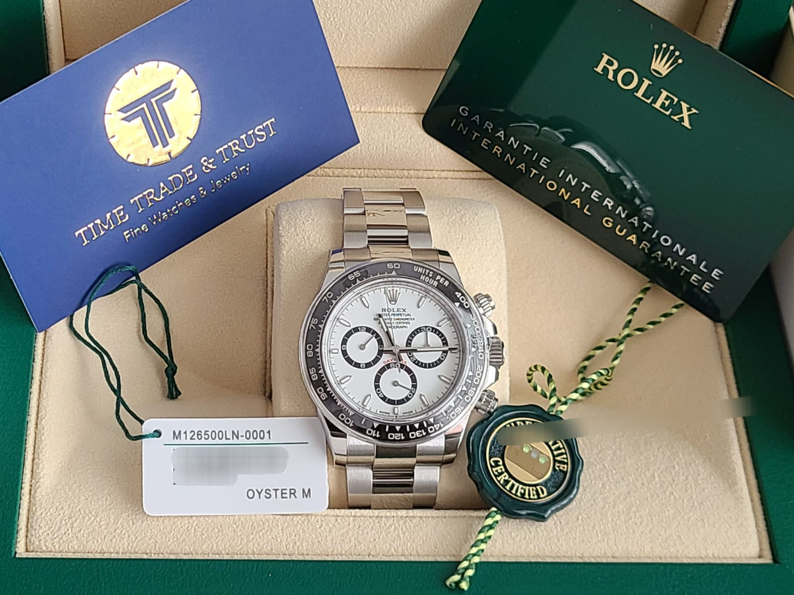 Rolex Daytona UNWORN 2025 White PANDA s/ STICKERS Tags Full Set