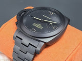 Panerai Luminor 1950 GMT 3 Days Automatic PAM 438 Luminor TUTTONERO Black Ceramic w/Bracelet Exhibition Display Faux-Patina