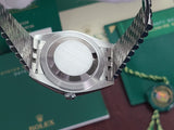 Rolex Datejust 41 WIMBLEDON Roman Jubilee 18k White Gold Fluted Bezel Full Set 126334 like new Green Card