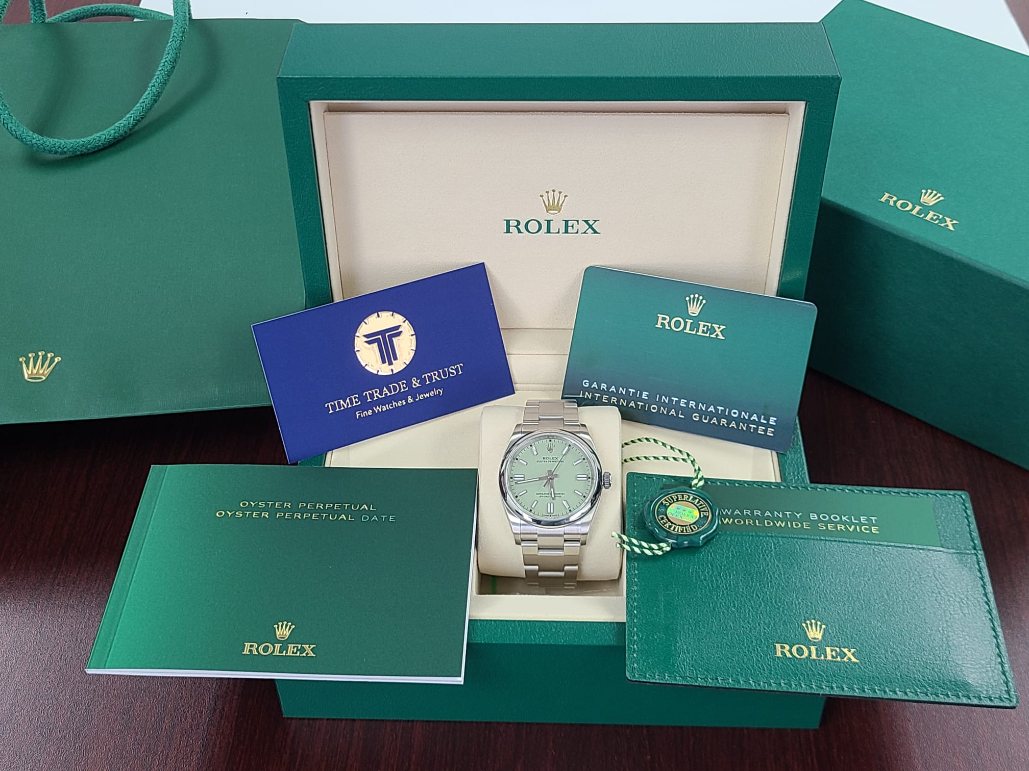 Rolex Oyster Perpetual 36 BNIB 2025 Novelty Color New PISTACHIO