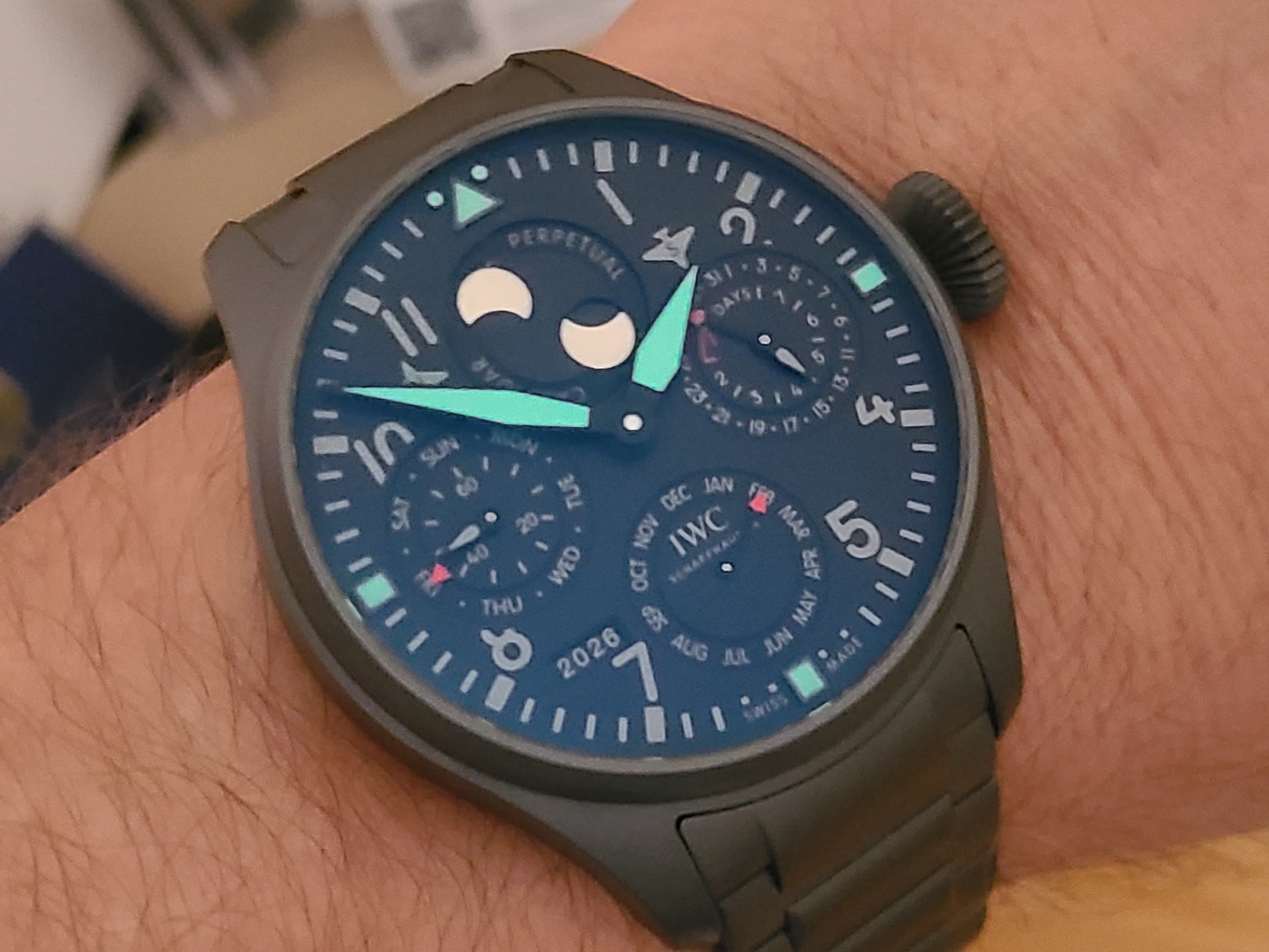 IWC Big Pilot Top Gun CeraTanium Perpetual Calendar IW503604 Day