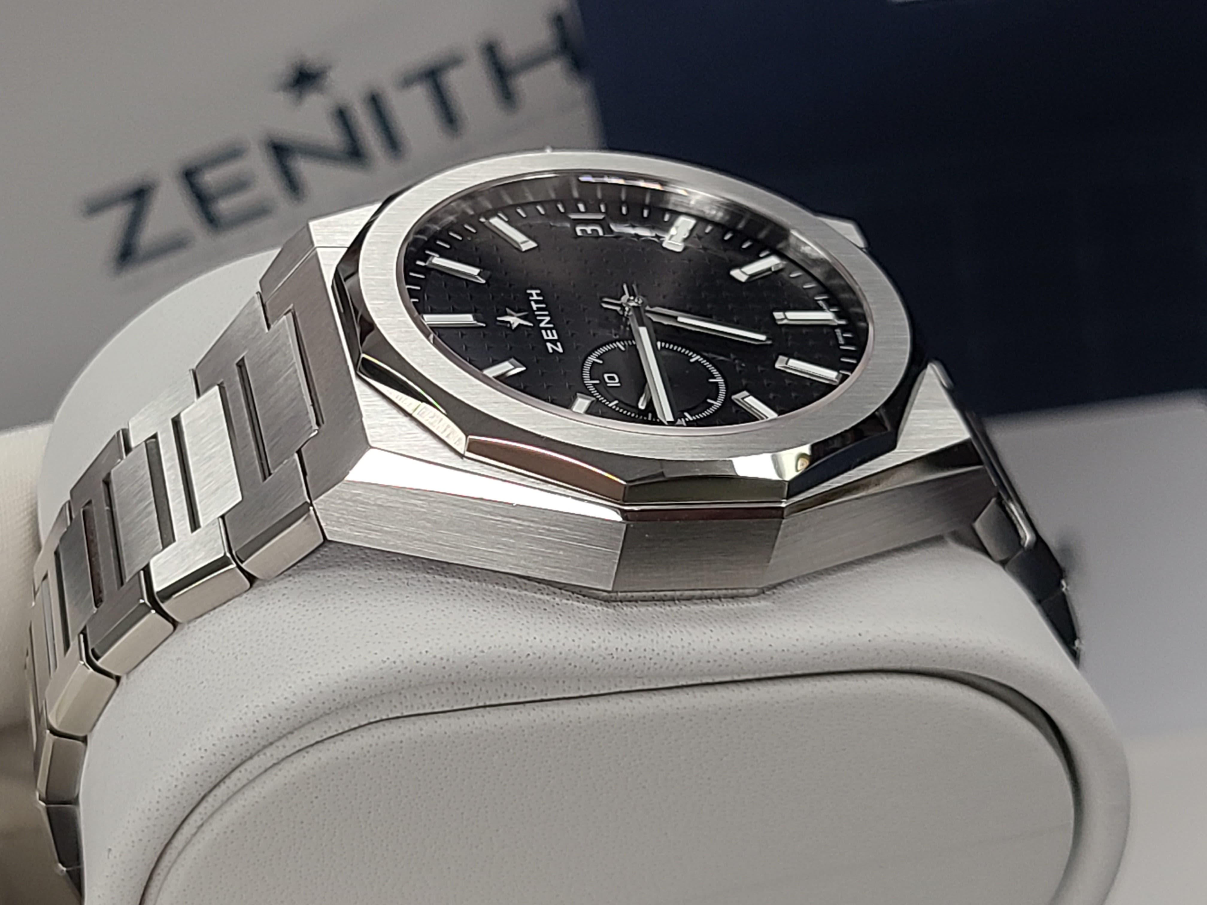 Zenith Defy Skyline 41 Black Dial SS Bracelet New Sealed Rubber