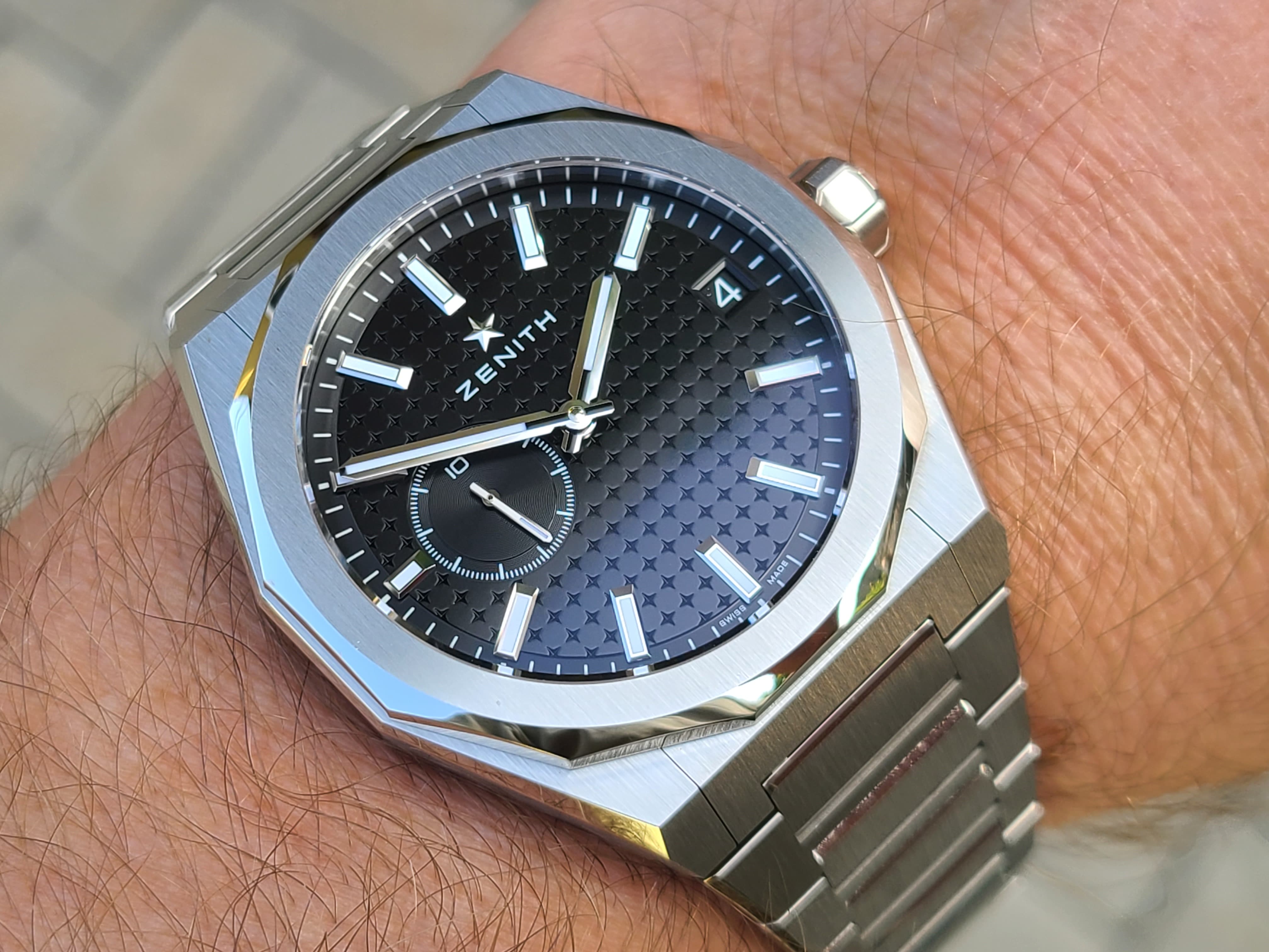 Zenith Defy Skyline 41 Black Dial SS Bracelet New Sealed Rubber