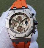 Audemars Piguet Chronograph AP 26470ST Royal Oak Offshore Safari Brown Ceramic Open Back Full Set