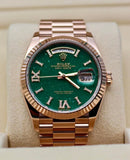 Rolex Day-Date 36 President 128235 Novelty Dial Gemstone Green AVENTURINE Diamond Full Set