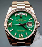 Rolex Day-Date 36 President 128235 Novelty Dial Gemstone Green AVENTURINE Diamond Full Set