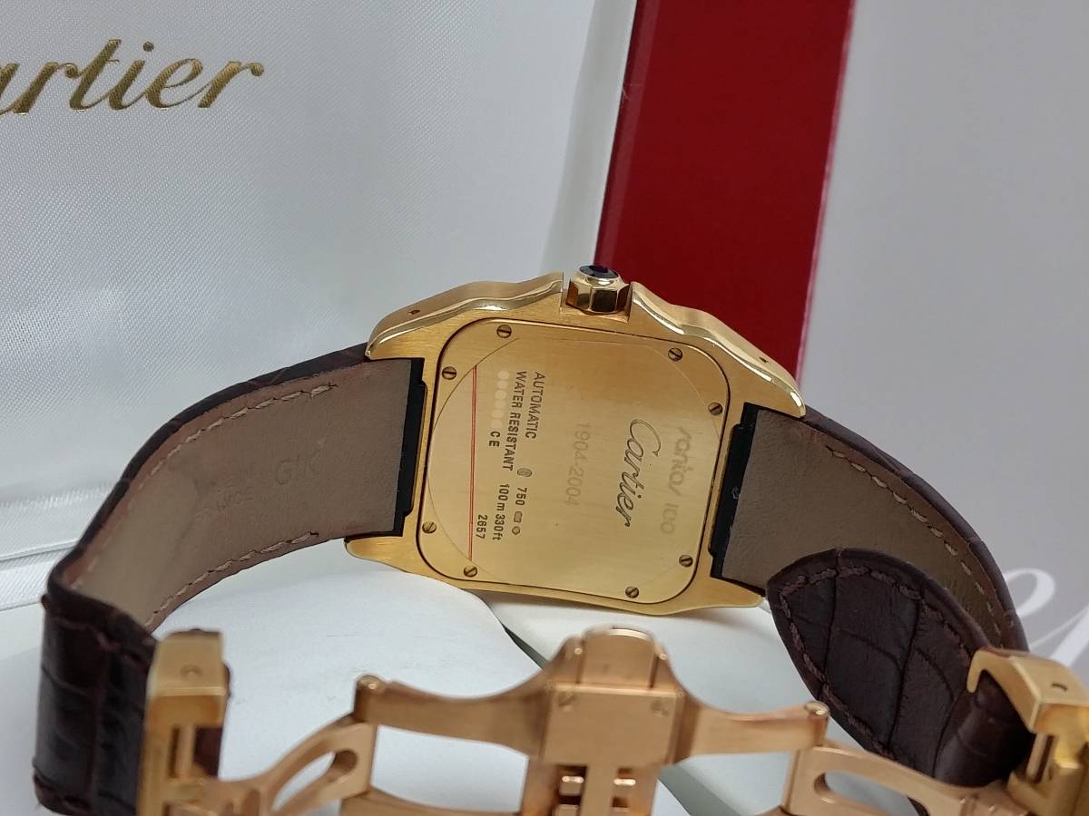 Cartier Santos 100 18k gold anniversary W20071Y1