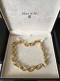 14k gold rope chain double link statement necklace