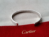 Cartier Love Bracelet Diamond Open Bangle 18k white gold 17