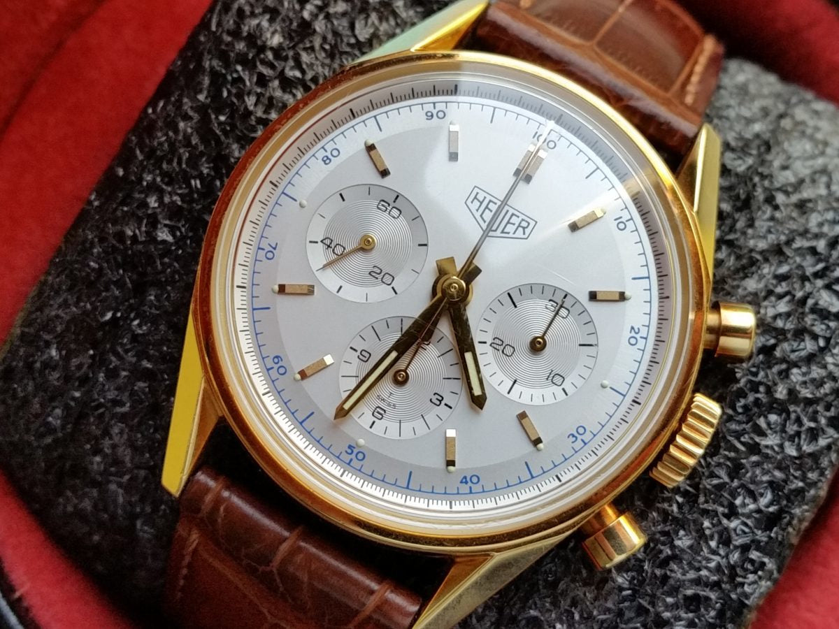 TAG HEUER CARRERA 18k Gold 1964 Re Edition Model CS3140 Lux