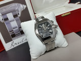 Cartier Roadster XL Chronograph Black Roman MINT w/Box Papers 2618 W62020X6
