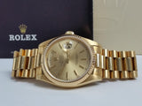 Rolex President Day-Date 18k Gold Vintage 1970s Single Quick-Set Original Mint 18038