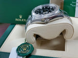 Rolex Sky-Dweller 326934 Steel Black Dial 18k Gold Fluted Bezel Brand New