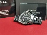 CHANEL J12 Black Ceramic Automatic 38mm Unisex H0685