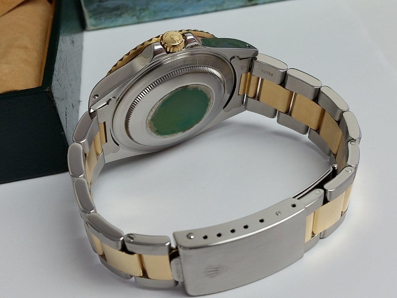 Rolex GMT-Master II 16713 Tritium ROOT BEER Two Tone Unpolished 18k Gold
