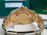 18k Gold Rolex GMT-Master II Anniversary 116718LN GREEN Full Set OPEN CARD