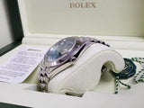 Rolex Day-Date II 41mm Platinum President Glacier Blue Diamond Roman 218206
